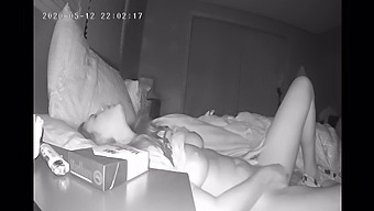 A Reserved Woman Masturbates Before Bed With A Hidden Camera For A Humorous And Voyeuristic Experience.