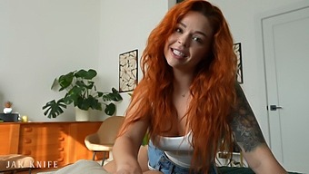 Sinatra Monroe, A Redhead With Natural Big Boobs, Makes A Sex Tape For Her Cuckold Boyfriend.